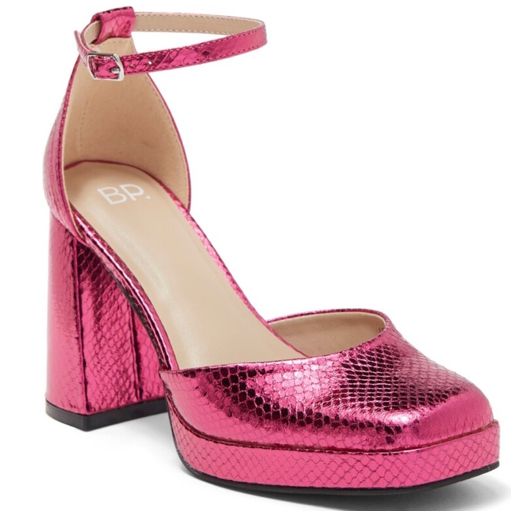 BP. Nordstrom Be Proud Fynn Gender Inclusive Ankle Strap Platform Sandal Size 9